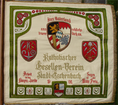 Fahne Gesellenverein Vorderseite